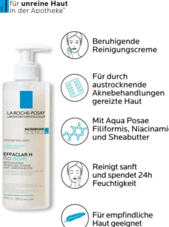 La Roche Posay Effaclar H Iso-Biome Reinigungscreme 390 ml
