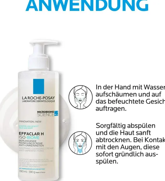 La Roche Posay Effaclar H Iso-Biome Reinigungscreme 390 ml