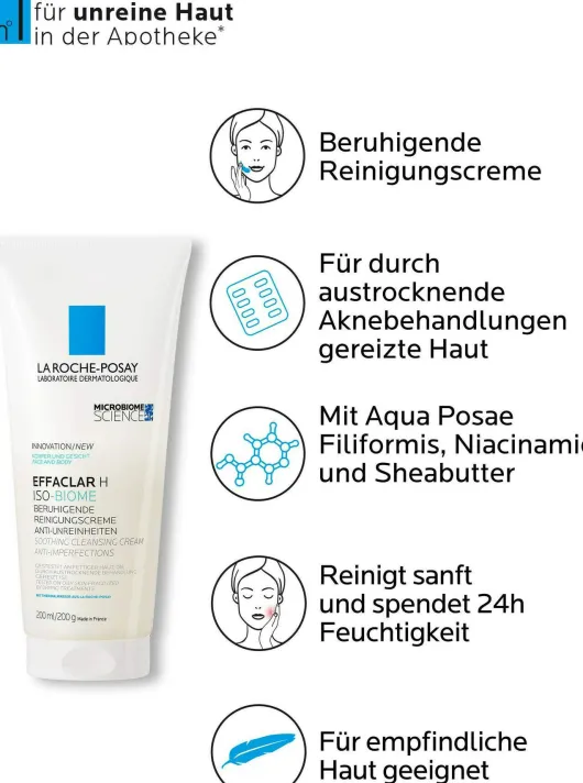La Roche Posay Effaclar H Iso-Biome Reinigungscreme 200 ml