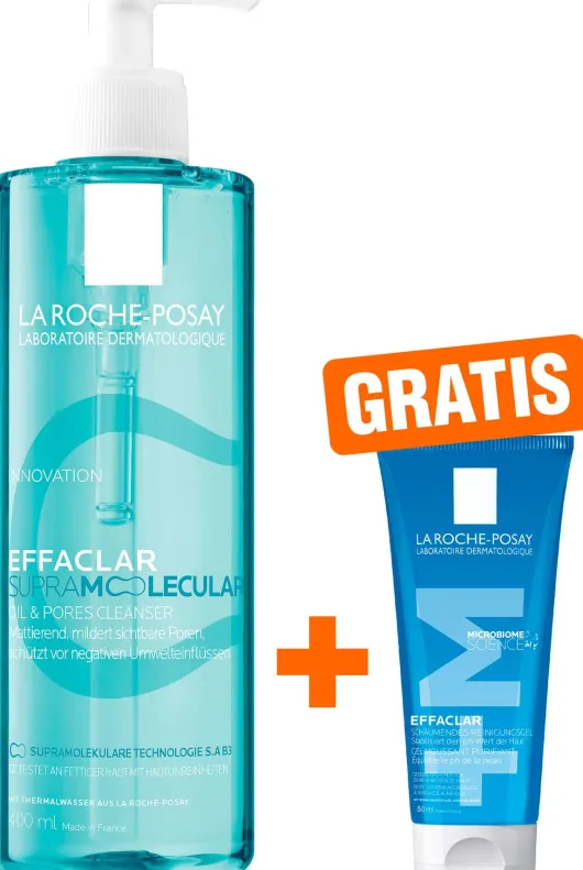 La Roche Posay Effaclar Supramolecular Cleanser 400 ml + gratis La Roche Posay Effaclar Gel 50 ml Mini