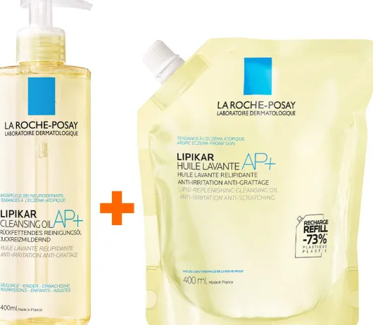 La Roche Posay Lipikar Dusch- und Badeöl AP+ 400 ml + La Roche Posay Lipikar Dusch- und Badeöl AP+ 400 ml Refill