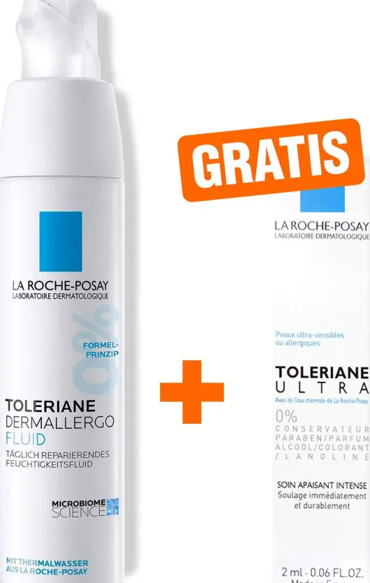 La Roche Posay Toleriane Dermallergo 40 ml Fluid + gratis Dermallergo Augencreme 2 ml