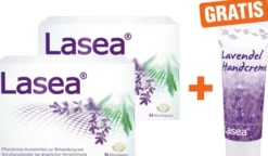 Lasea 2 x 56 Weichkapseln + gratis Lasea Lavendel Handcreme