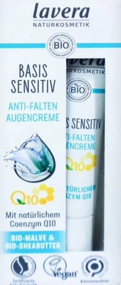 Lavera Basis Sensitiv Anti-Falten 10 Augencreme Q10 15 ml