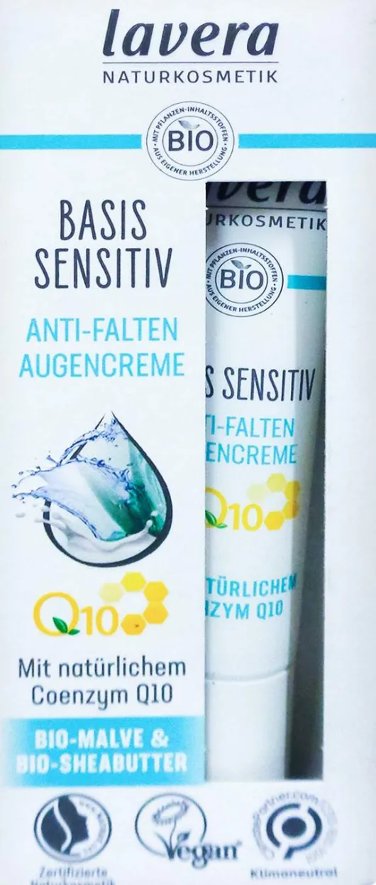 Lavera Basis Sensitiv Anti-Falten 10 Augencreme Q10 15 ml