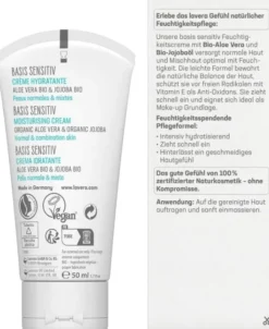 Lavera Basis Sensitiv Feuchtigkeitscreme 50 ml