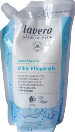 Lavera Basis Sensitiv Pflegeseife Mild 500 ml Nachfüllbeutel
