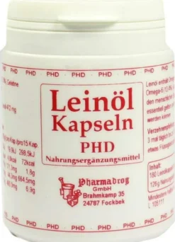 Leinöl Kapseln Phd Nahrungsergänzungsmittel 180 Stück