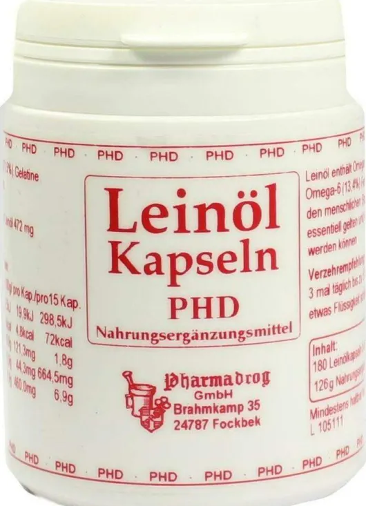 Leinöl Kapseln Phd Nahrungsergänzungsmittel 180 Stück