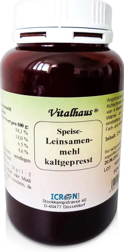 Leinsamenmehl Kaltgepresst Vitalhaus 250 G Pulver