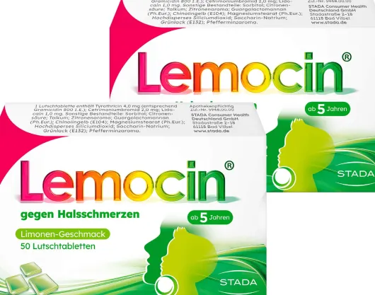 Lemocin gegen Halsschmerzen 2 x 50 Lutschtabletten