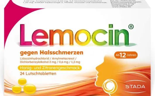 Lemocin gegen Halsschmerzen mit Honig-Zitronengeschmack 24 Lutschtabletten