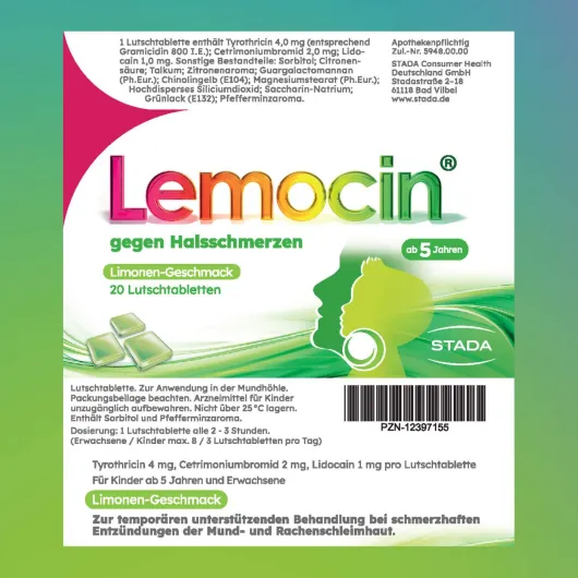 Lemocin gegen Halsschmerzen 20 Lutschtabletten