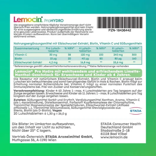 Lemocin ProHydro 20 Lutschtabletten