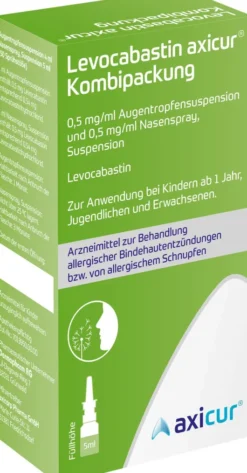 Levocabastin axicur Kombipackung 0,5 mg je ml 1 Stück
