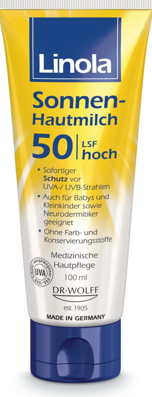 Linola Sonnen-Hautmilch Lsf 50 100 ml Lotion