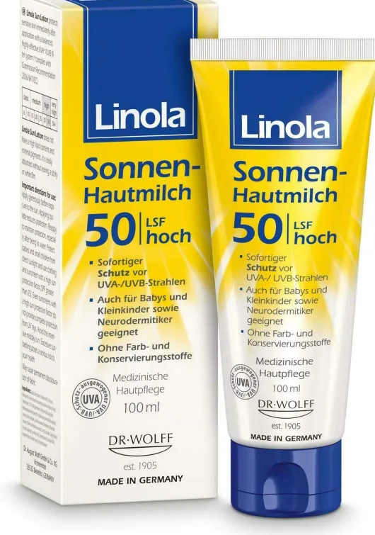 Linola Sonnen-Hautmilch Lsf 50 100 ml Lotion