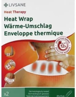 Livsane Wärme-Umschlag Selbstklebend 9 X 29 cm 2 Pflaster