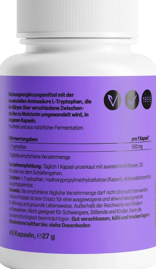 L Tryptophan 500 mg 45 Kapseln