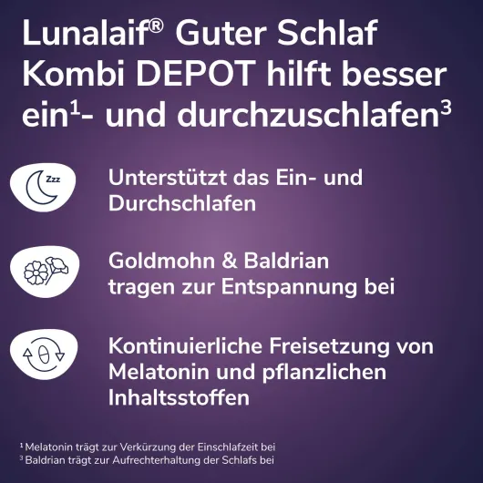 Lunalaif Guter Schlaf Kombi Depot 30 Tabletten + Laif 900 Balance 100 Tabletten