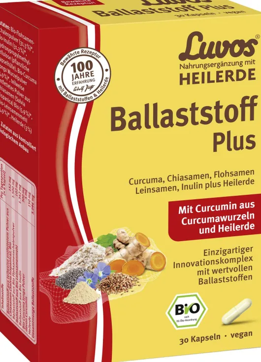 Luvos Heilerde Bio Ballaststoff Plus 30 Kapseln