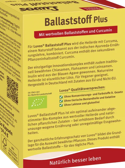 Luvos Heilerde Bio Ballaststoff Plus Kapseln