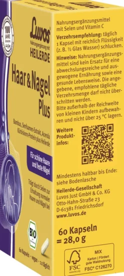 Luvos Heilerde Bio Haar & Nagel Plus Kapseln