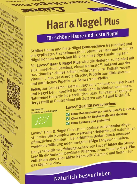 Luvos Heilerde Bio Haar & Nagel Plus Kapseln