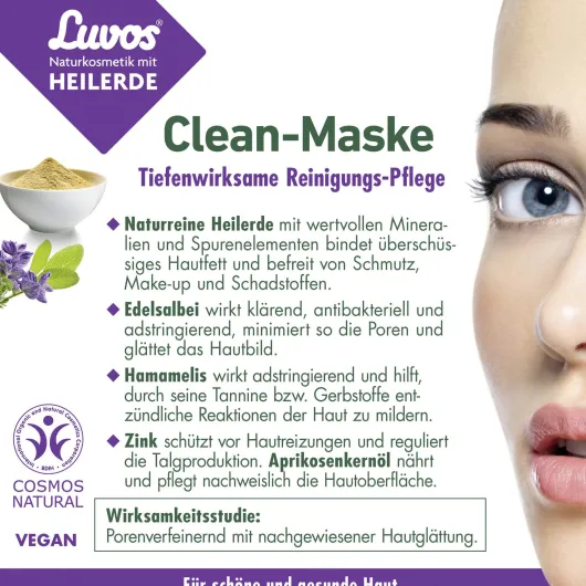 Luvos Naturkosmetik Heilerde Clean-Maske 2 X 7,5 ml Beutel