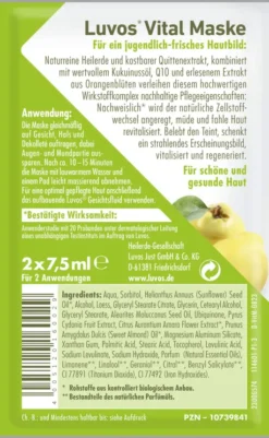 Luvos Naturkosmetik Heilerde Vital 2 X 7,2 ml Maske