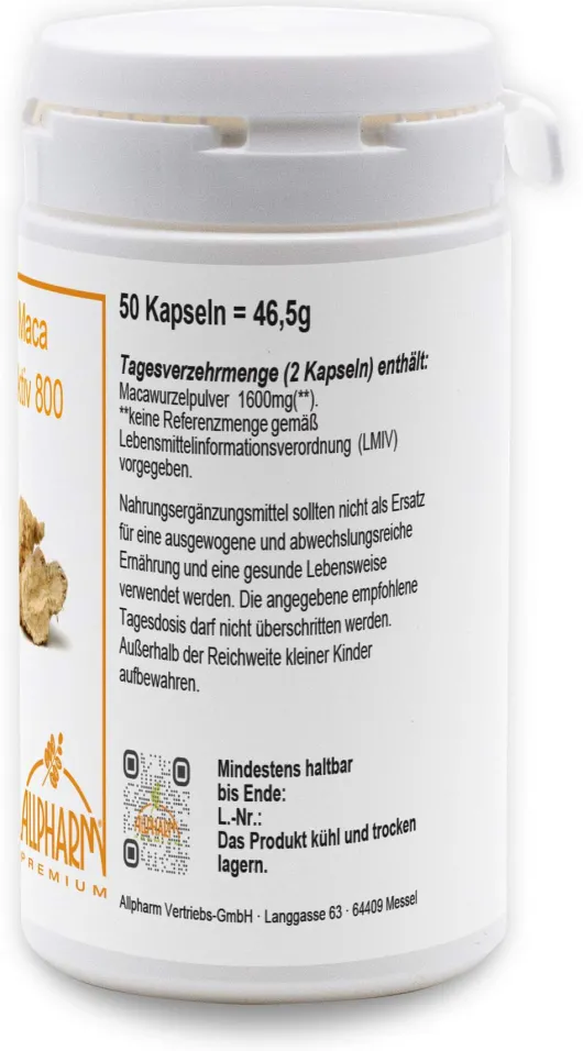 Maca Aktiv 800 Kapseln