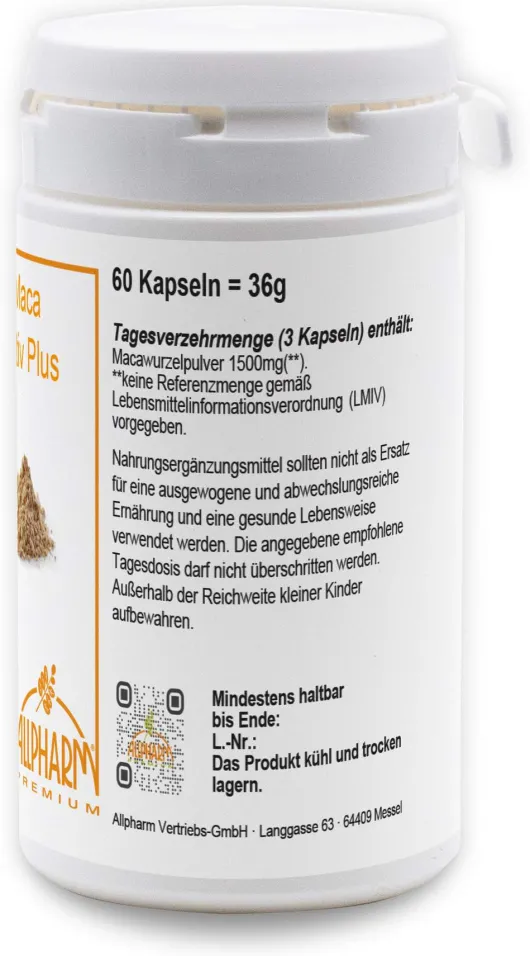Maca Aktiv Plus Kapseln 60 Stück