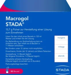 Macrogol Stada 13,7 G Pulver 50 Beutel