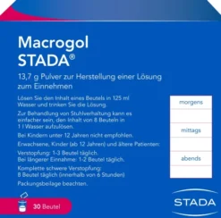 Macrogol Stada 13,7 G Pulver 30 Beutel