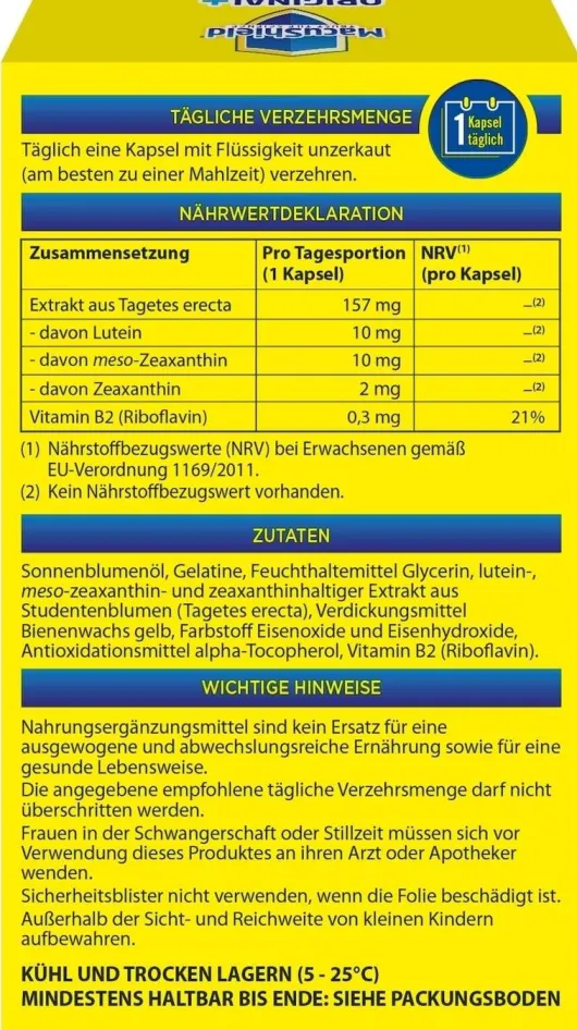 Macushield Original+ 30-Tage Weichkapseln