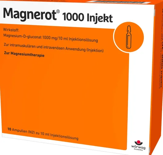 Magnerot 1000 Injekt 10 X 10 ml Ampullen