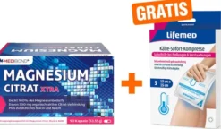 Magnesium Citrat XTRA Medibond 90 Kapseln + gratis Sofort Kühl Kompresse 1 Stück