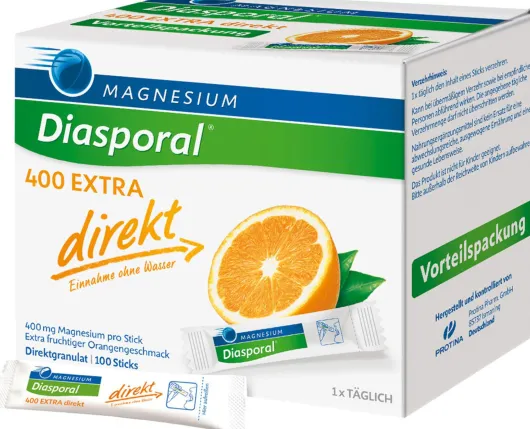 Magnesium Diasporal 400 Extra 100 Direkt Granulat Sticks