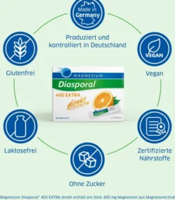 Magnesium Diasporal 400 Extra 100 Direkt Granulat Sticks