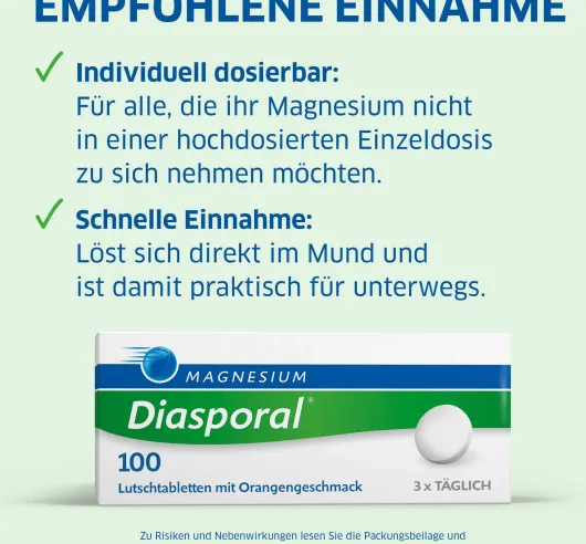 Magnesium Diasporal 100 100 Lutschtabletten