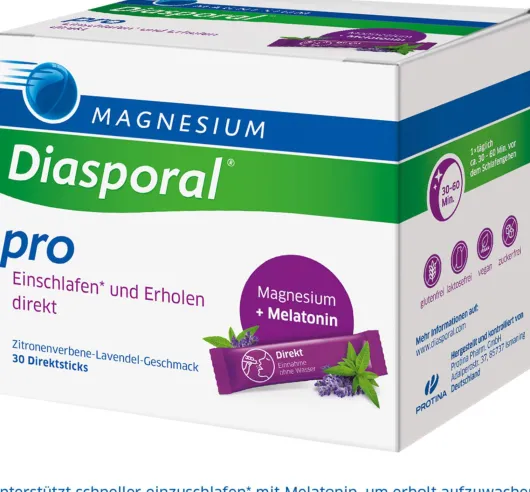 Magnesium Diasporal pro Einschlafen und erholen Direktgranulat 30 Sticks