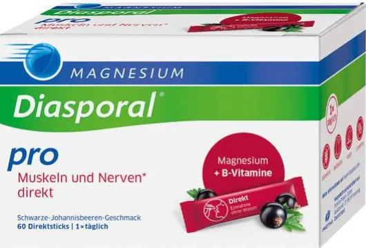 Magnesium Diasporal Pro Muskeln und Nerven direkt Direktgranulat 60 Sticks