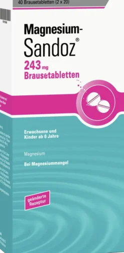 Magnesium Sandoz 243 mg 40 Brausetabletten