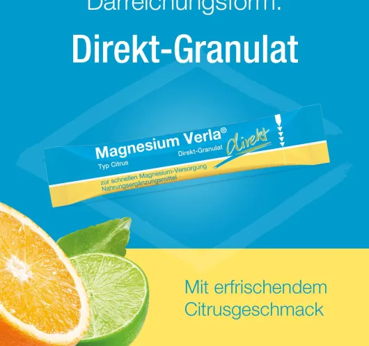 Magnesium Verla Direkt Citrus 60 Granulatbeutel