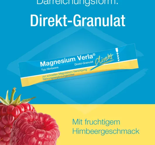 Magnesium Verla Direkt Himbeere 30 Granulatbeutel