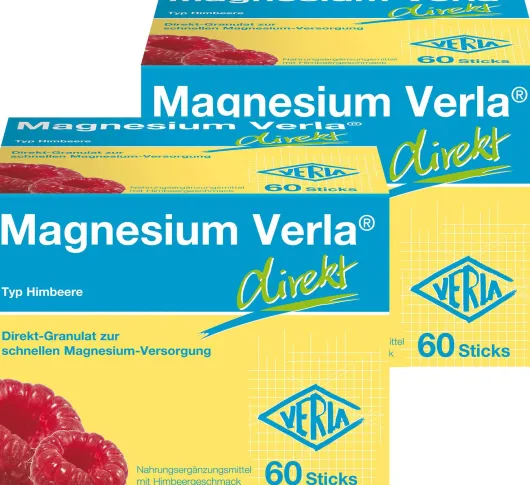 Magnesium Verla Direkt Himbeere 2 x 60 Granulatbeutel