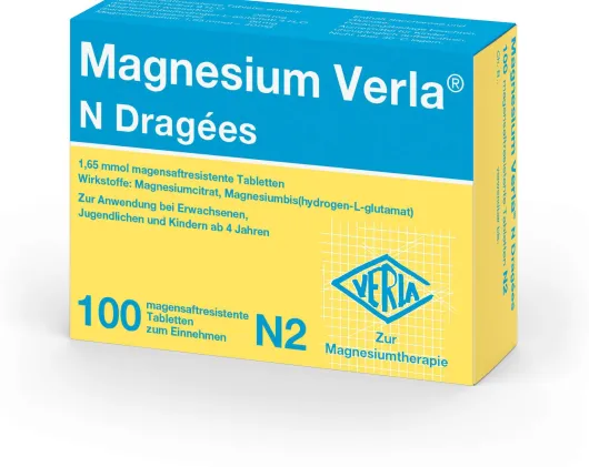 Magnesium Verla N 100 Dragees