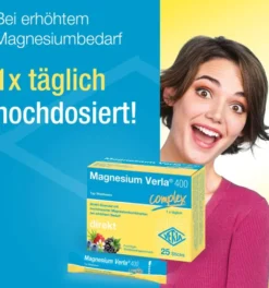 Magnesium Verla 400 Waldbeere Direkt-Granulat 25 Sticks