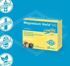 Magnesium Verla 400 Waldbeere Direkt-Granulat 25 Sticks
