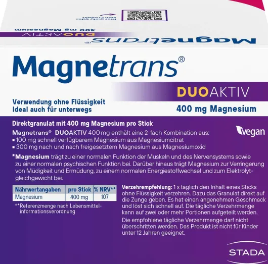 Magnetrans Duo Aktiv 400 mg 50 Sticks